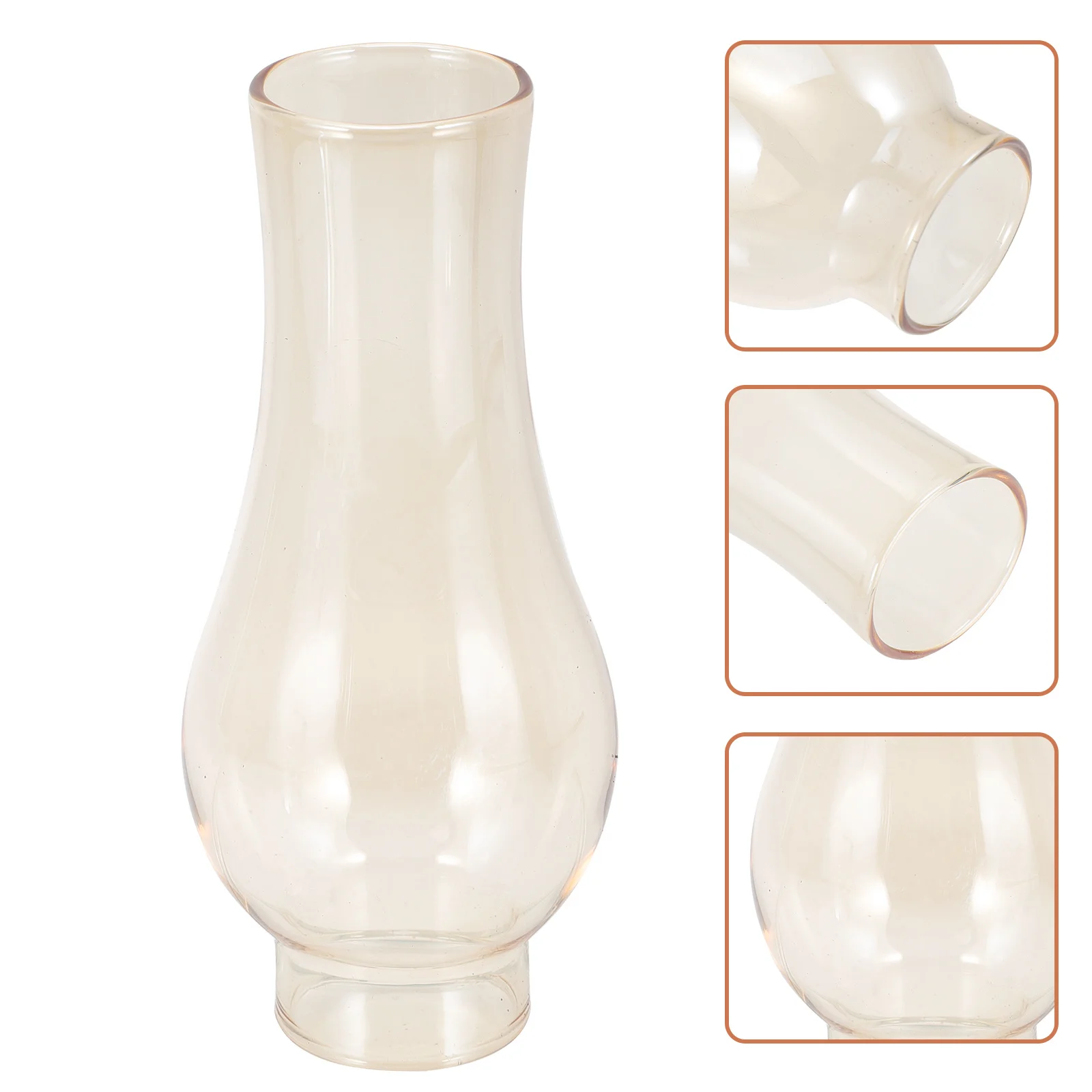 

Glass Lamp Chimney Retro Style Oil Lamp Cover Decorative Transparent Glass Shade Camping Use Lantern Cover