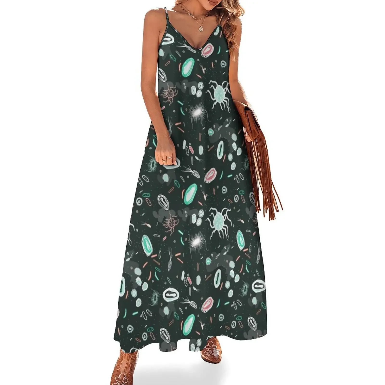 

Microbiology Sleeveless Dress Women's dress Long dress woman fairy