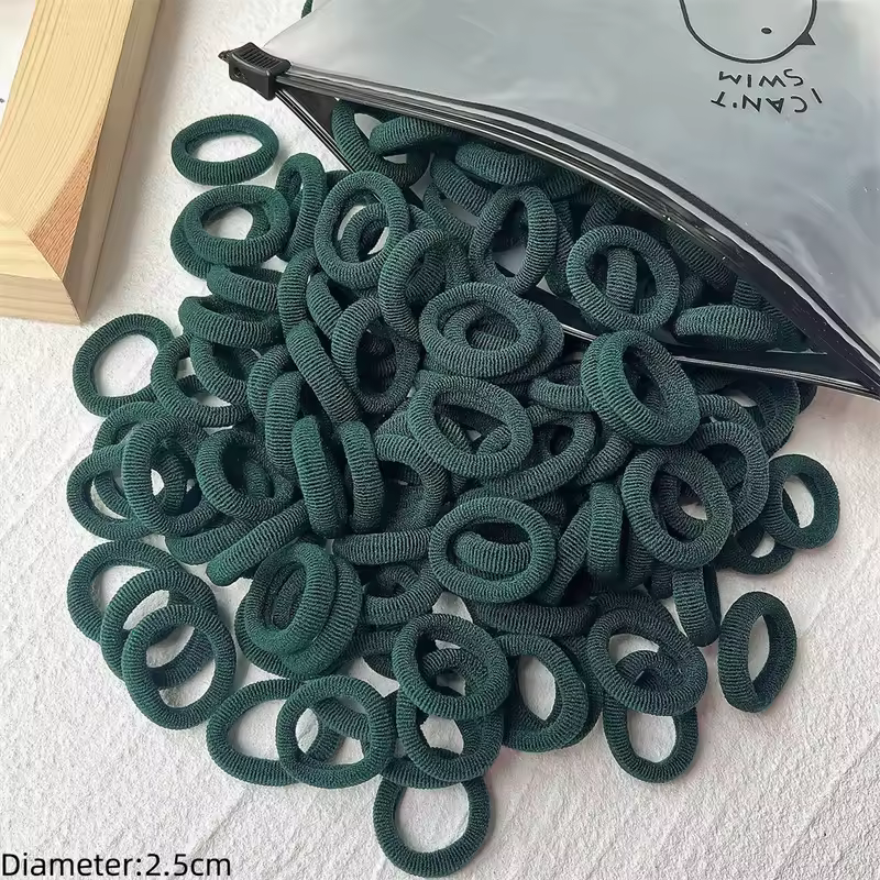 50pcs Black Elastic Hair Band Leagues Ties Colets Scrunchies Springs Gum Accessory For Girl Women No Damage Pigtails Holder Set - Image 26