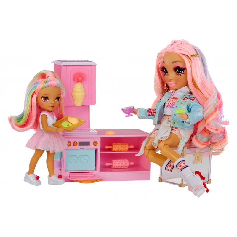 Rainbow High Little Pool Day con Blush Parker Dessert Shop con Kandy Hartz Girl Doll Playset Giocattoli per bambini Regalo di compleanno 1pz