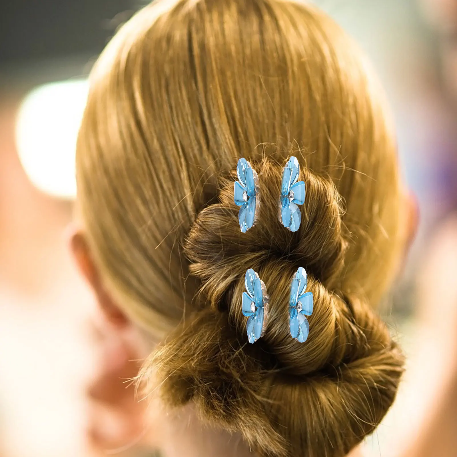 

10 шт., зажимы с камелией, мини-цветочные коготь, синий сплав, аксессуары для волос для девочек, густые волосы, вечеринка по случаю дня рождения для малышей