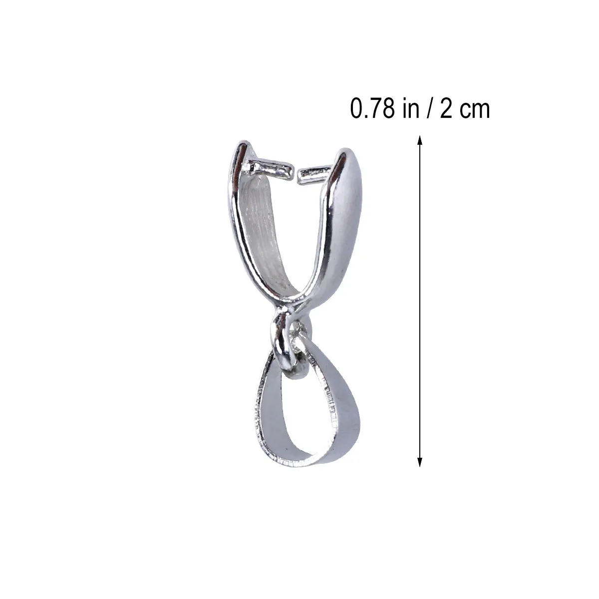 100Pcs Well Finished Brass Pinch Clip Bails 20Mm Jewelry Making Connectors for DIY Necklaces Bracelets Pendant Assembly Findings