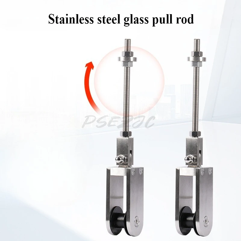 Stainless Steel Glass Hanging Clip Canopy Accessories Stainless Steel Pull Rod Glass Curtain Wall Project