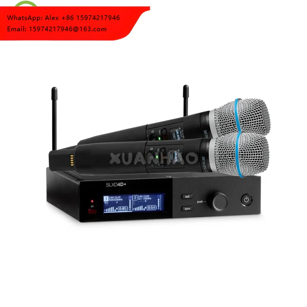 SLXD4+ SLXD4D+ BETA87 Handheld Wireless Mic System With SLXD1+ Lightweight 2 Channel Easy To Carry For Church Corporate Event