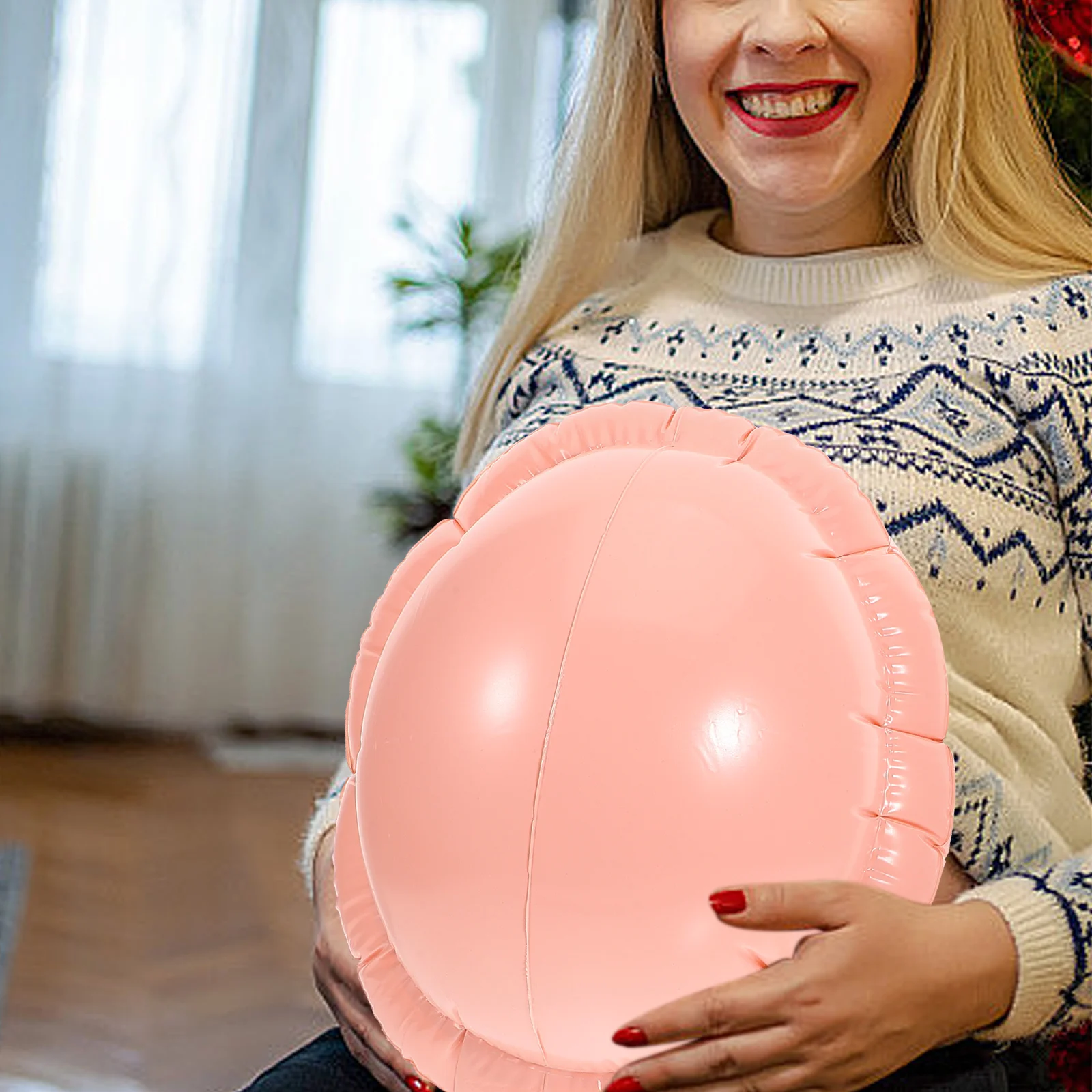 Inflatable Belly Artificial Fake Pregnant Prop Halloween Costume Cosplay Artificial Belly Bump Dress Stage Show Roleplaying Prop