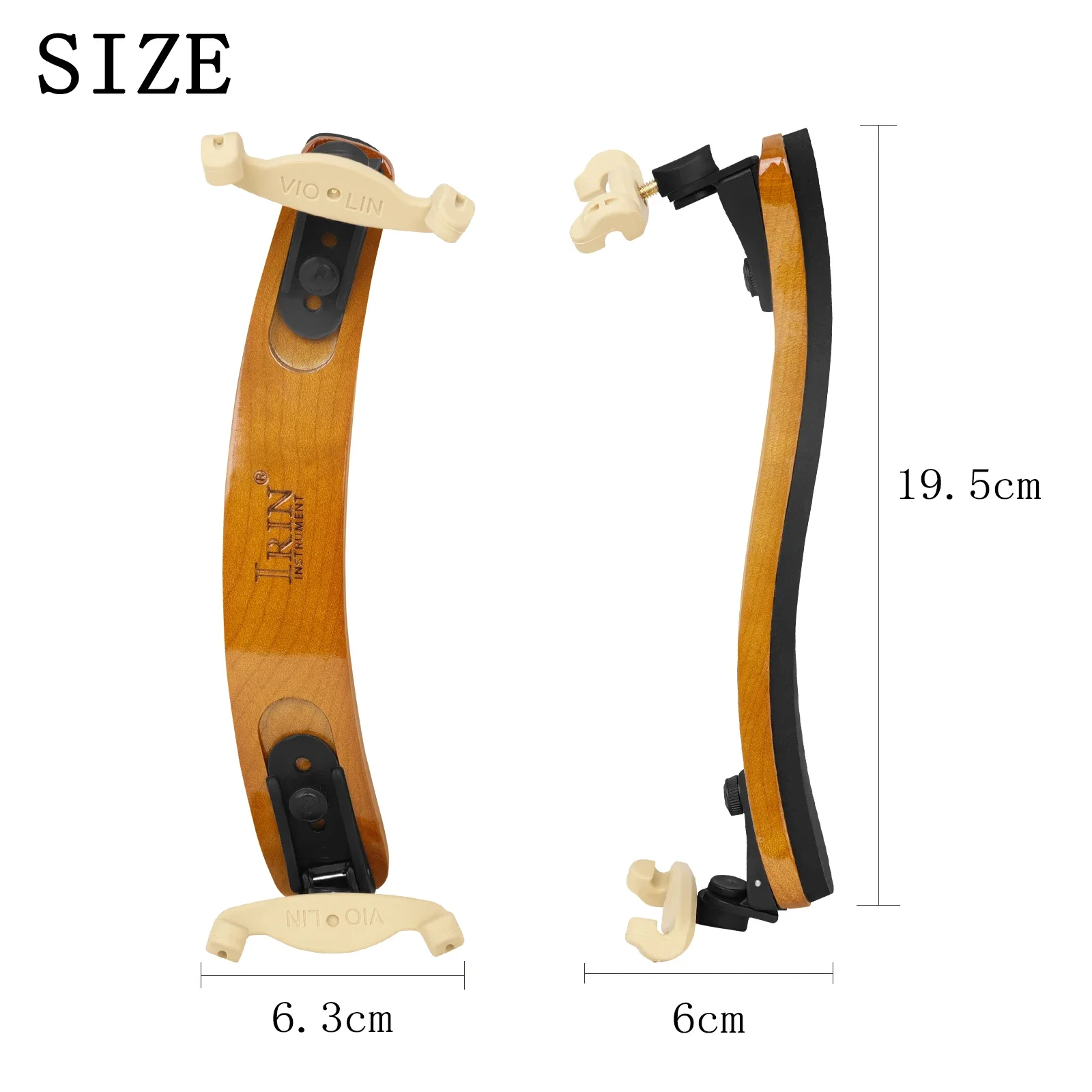 AY040 Violin Shoulder Pad Adjustable Solid Imported European Maple Fiddle Shoulder Rest Support String Musical Accessories