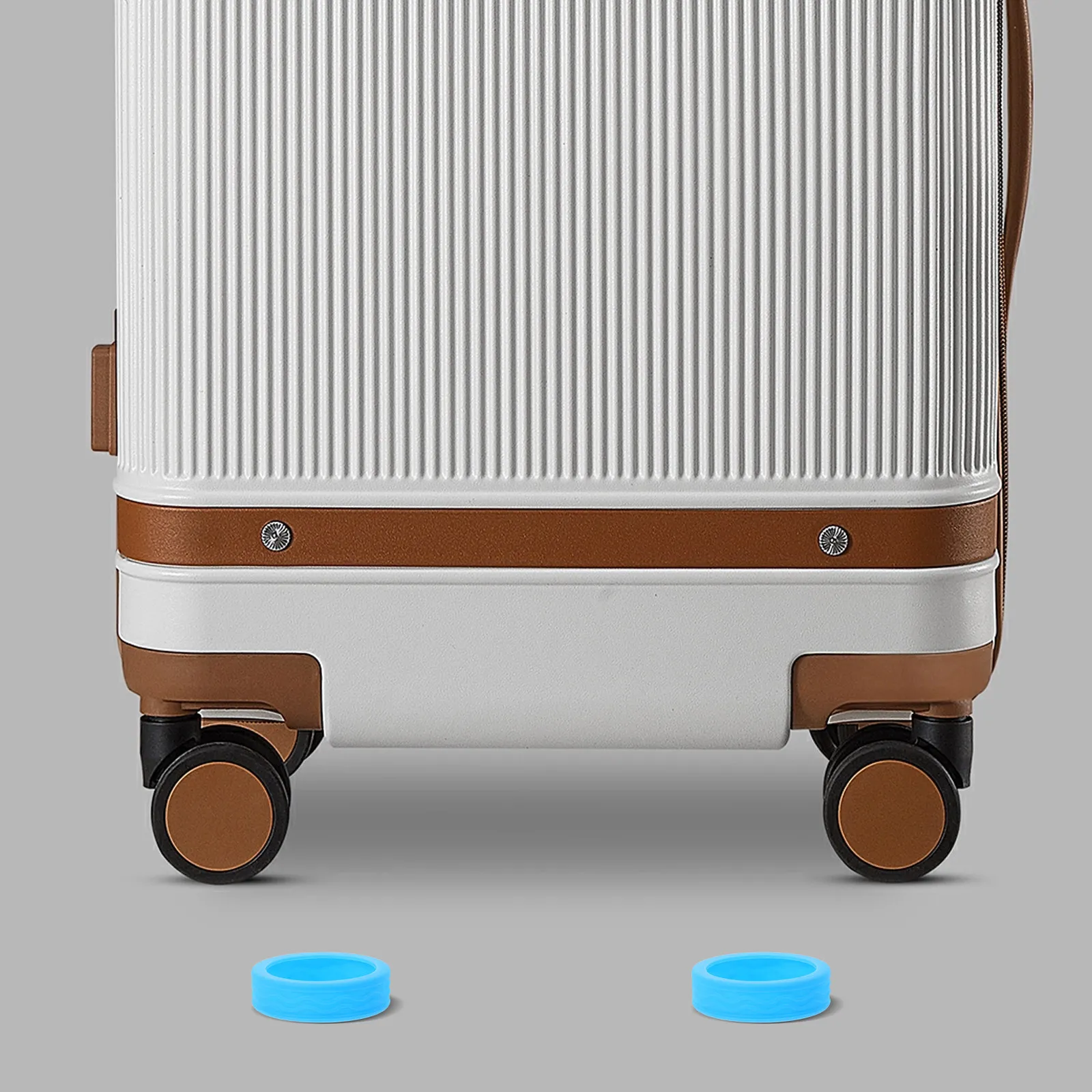 

Набор из 8 силиконовых накладок на колеса для багажа: амортизирующие, шумопоглощающие, противоскользящие чехлы для чемоданов и дорожных сумок