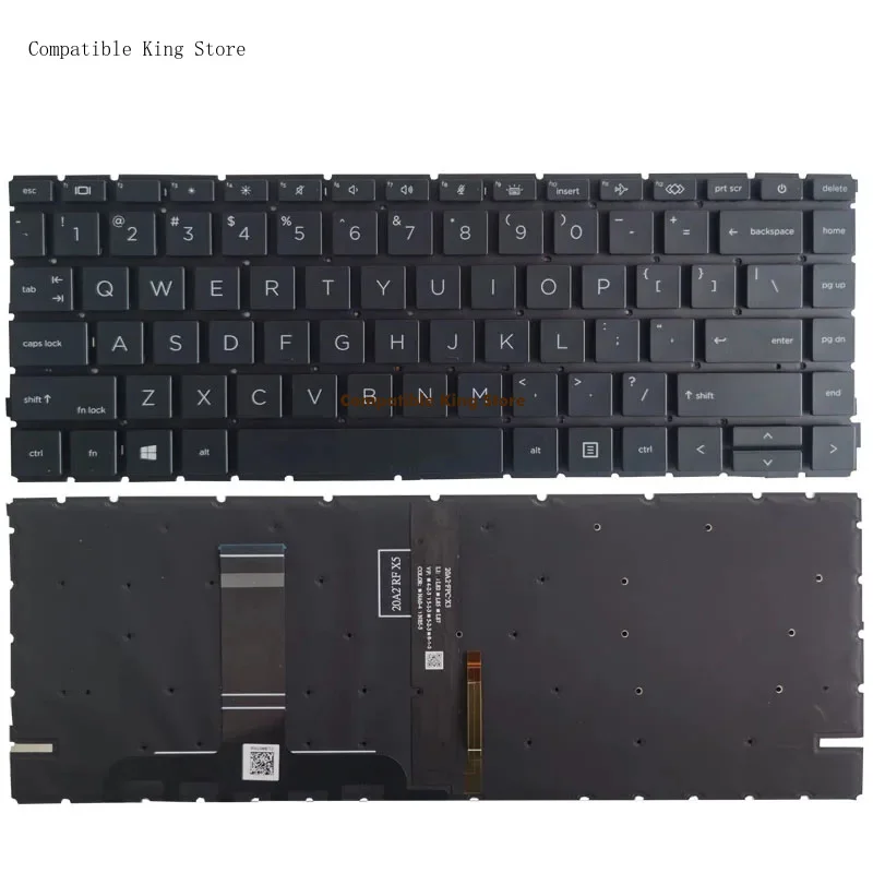 X New Black Color US Language Backlight Backlit Keyboard For HP Probook 445 440 G8 645 640 G8