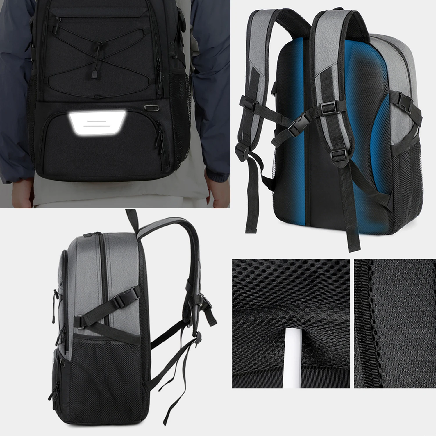 Soccer Backpack Outdoor Rucksack For Basketball Volleyball Training Sports Bag, Travel Fitness Backpack With Shoe Compartment view 3
