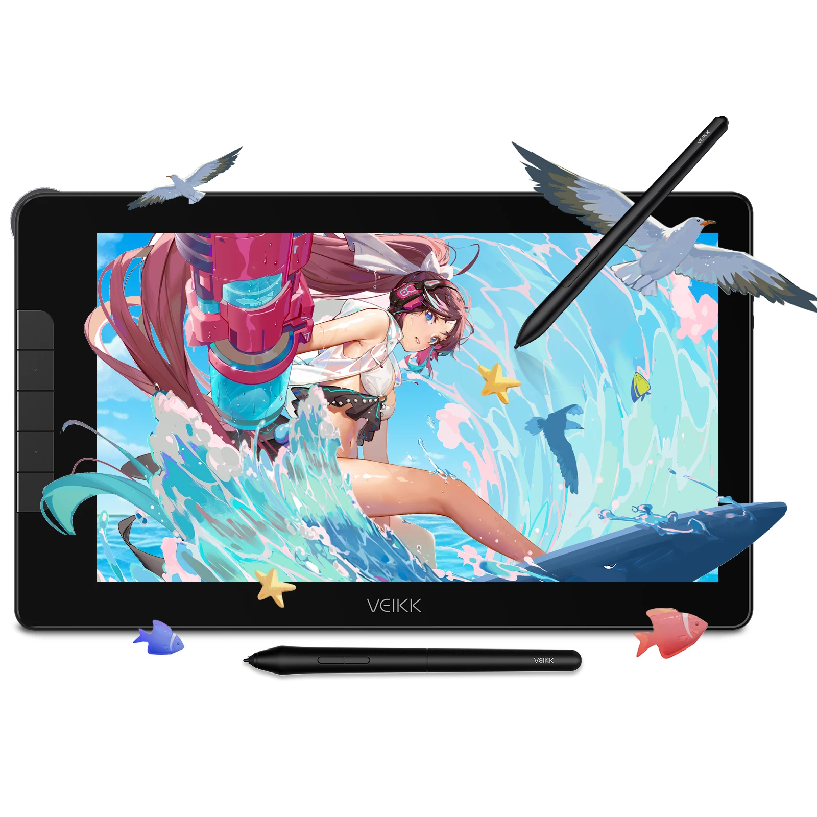 VEIKK VK1600 15.6 Inch Drawing Screen Tablet  Gaming IPS with Battery-free Pen