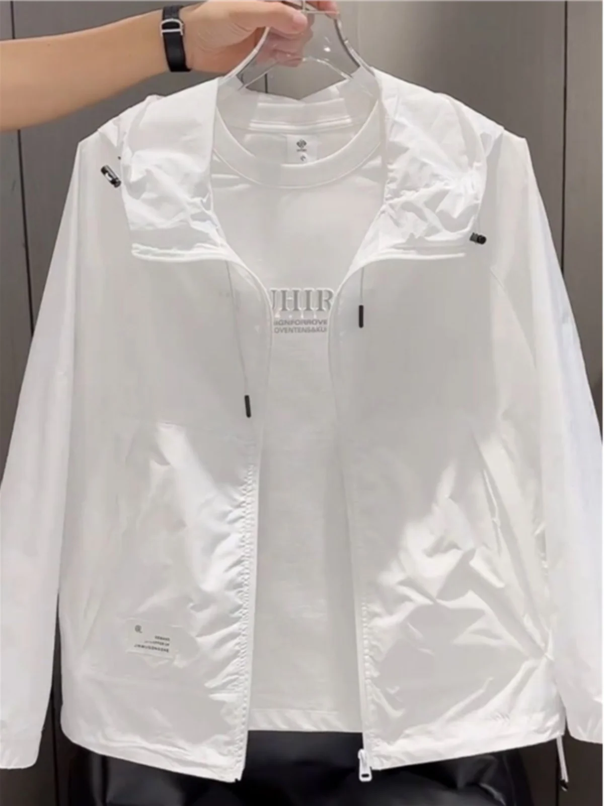 

High-End Summer New Men's Hat Jaet Lightweight Sun Protection Outerwear Cool Sle Polyester Fiber Outdoor Sports Coat