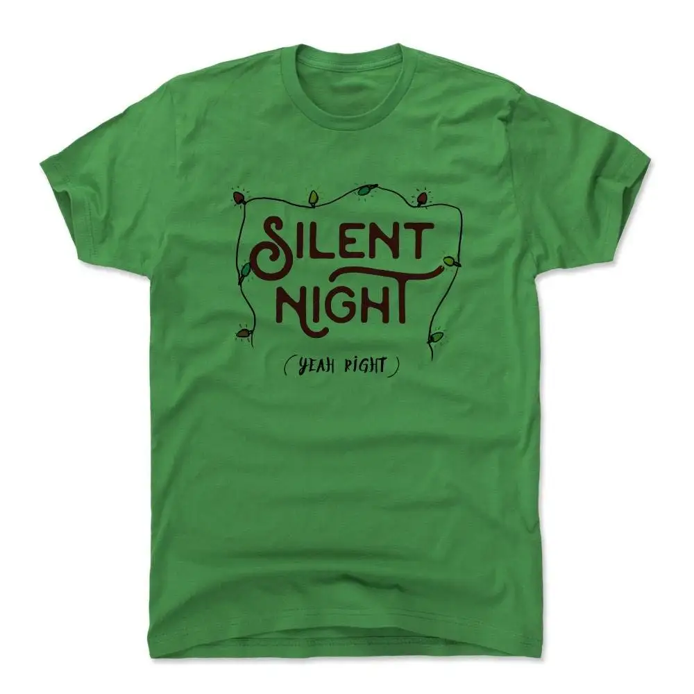 

Cute Christmas Men's Cotton T Shirt Funny Seasonal Silent Night
