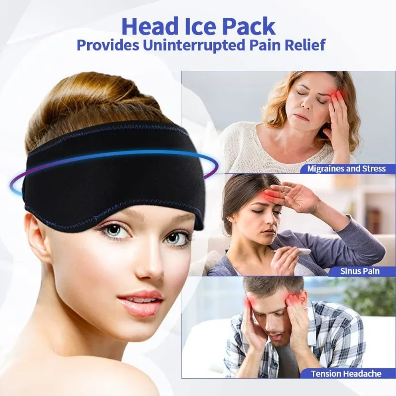 

Summer Ice Compress Head Cover Gel Physical Cooling Cold Compress Head Cover Ice Silk Head Protect The Forehead Relieve Headache