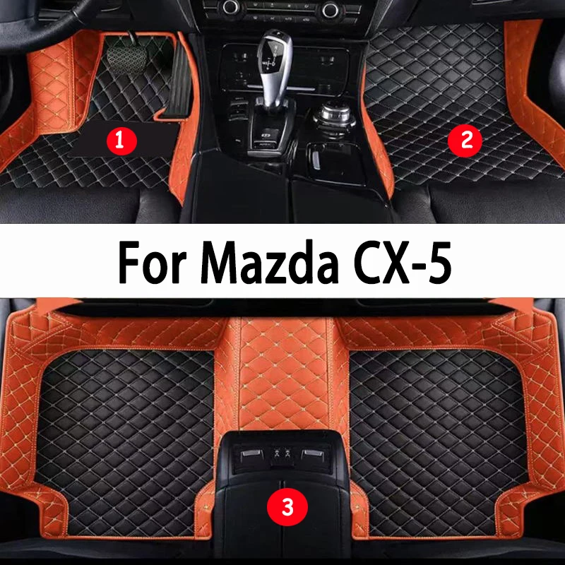 

Car Floor Mats For Mazda CX-5 CX5 KF 2017~2023 Leather Luxury Mat Rugs Carpet Full Set Auto Interior Parts Car Accessories 2018