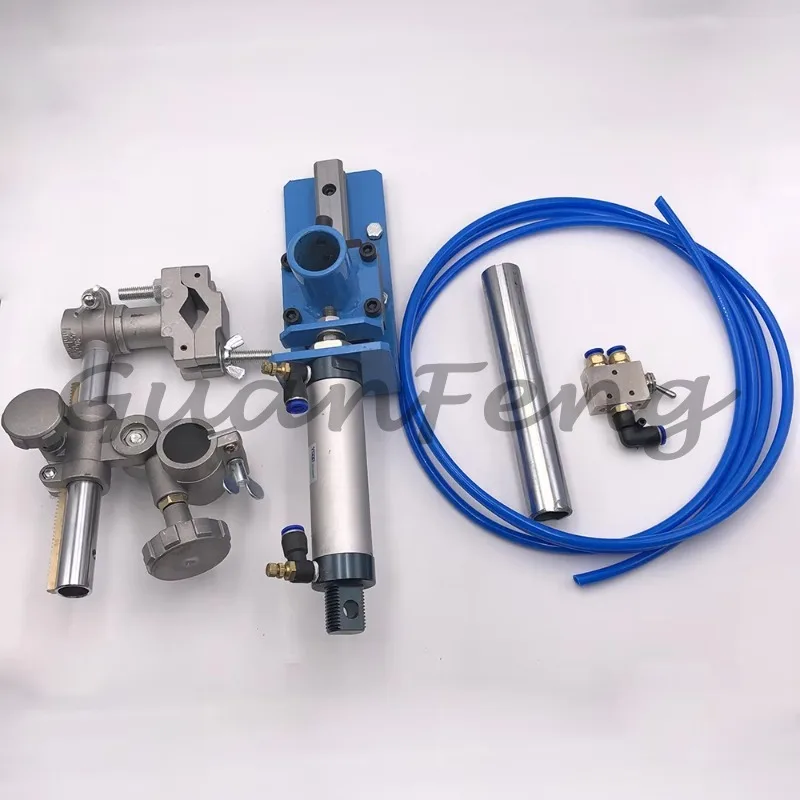 Adjustable Steel Pneumatic Cylinder Torch Holder with Turntable Clamp Slide Rail for Welding Accessories
