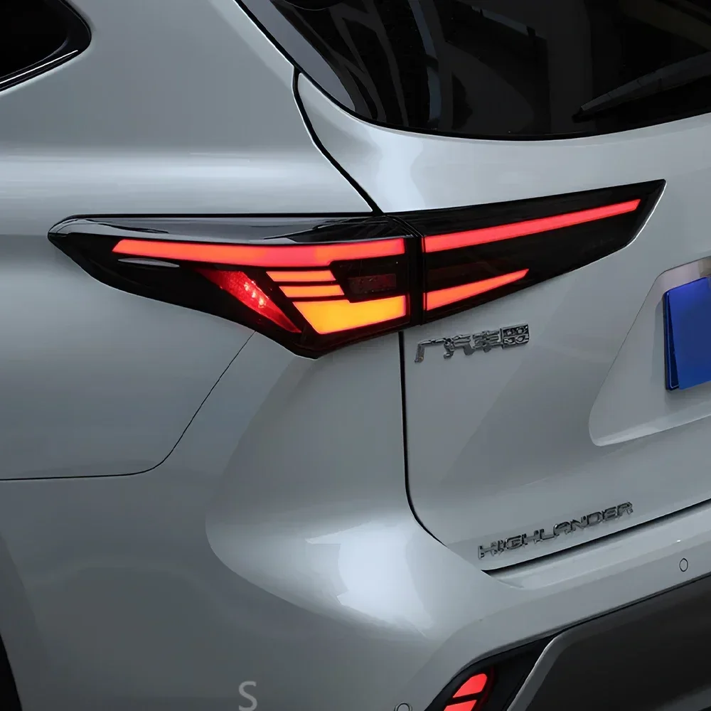 اكسسوارات أضواء خلفية السيارة لتويوتا هايلاندر كلوغر 2022-2023 جودة عالية LED ديناميكية بدوره السيارات الخلفية الخلفية مصابيح الجمعية