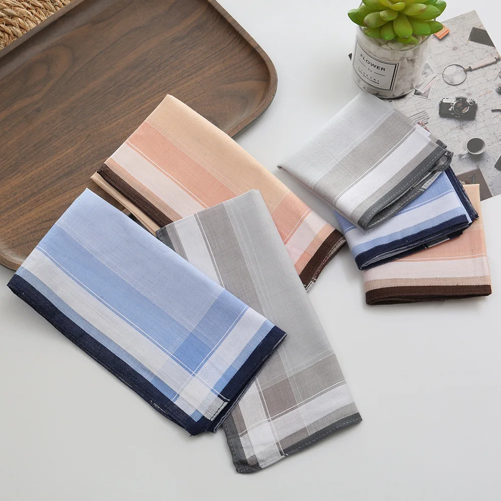 3/6Pcs Handkerchief Pure Cotton Wipe Sweat Small Square Towel Antique Old-fashioned Classic Nostalgic Sweat Absorption 40cm