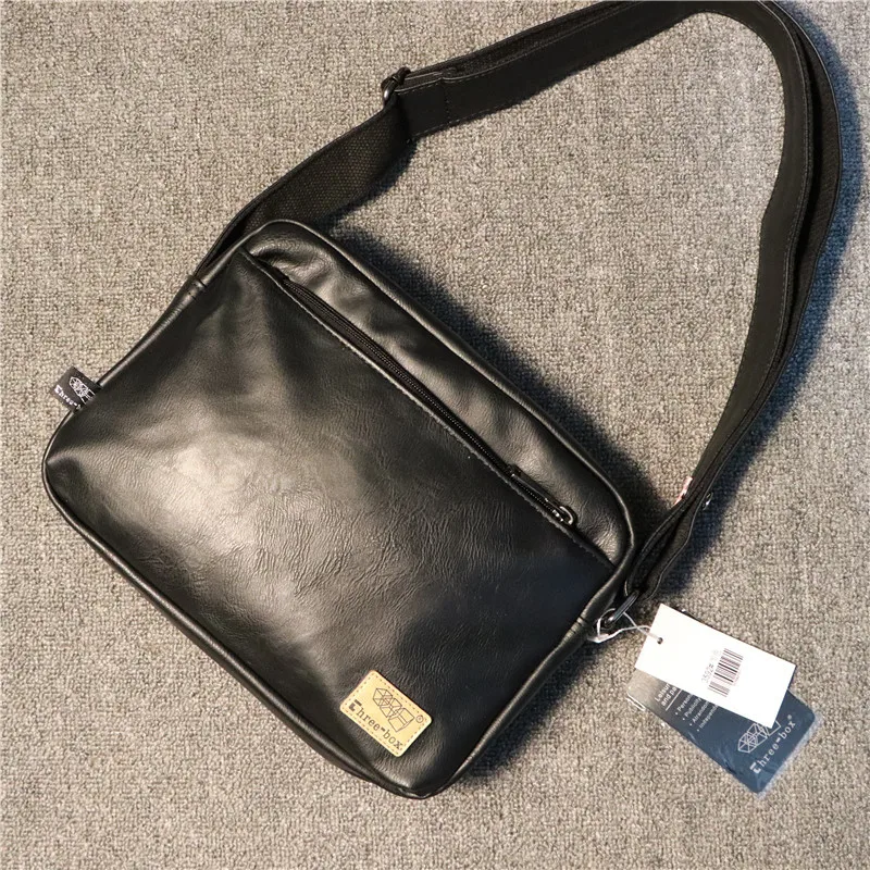 

Three-box Fashion Men's New Leather Shoulder Bag Japanese&korean Men's Outdoor Messenger Bag Mobile Phone Flap Crossbody Bags