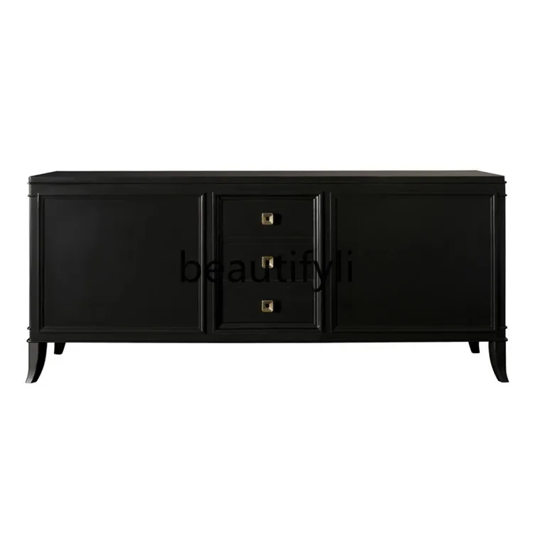 

ls 27American rural solid wood porch cabinet living room modern simple light luxury decorative locker partition side cabinet