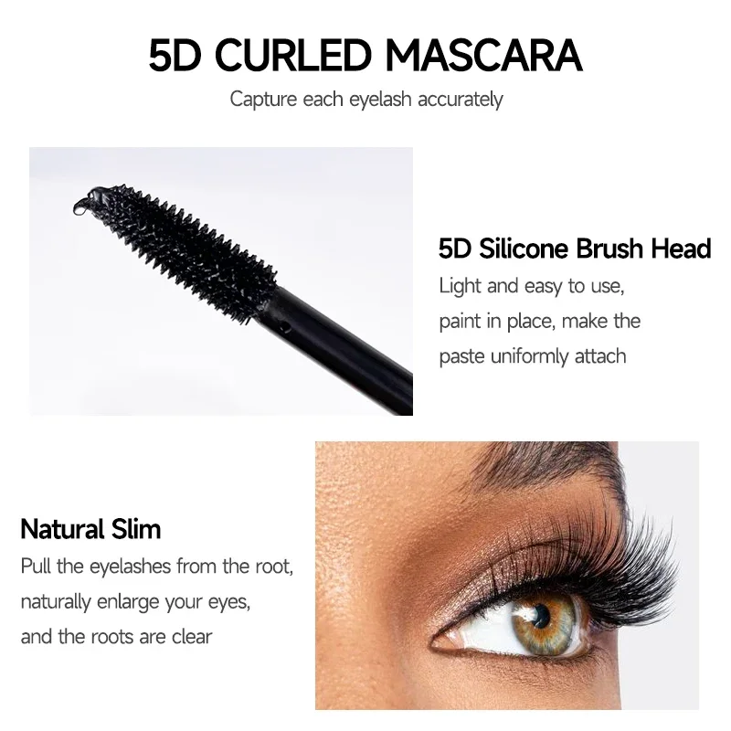 1 Piece 4D Silk Fiber Lash Curling Mascara Waterproof Mascara for Eyelash Extension Black Thick Eye Lashes Makeup Cosmetic