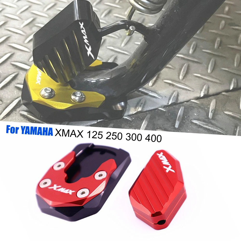 

CNC For YAMAHA XMAX300 XMAX300 X-MAX 300 X-MAX300 125 250 400 Motorcycle Kickstand Foot Side Stand Extension Pad Support Plate