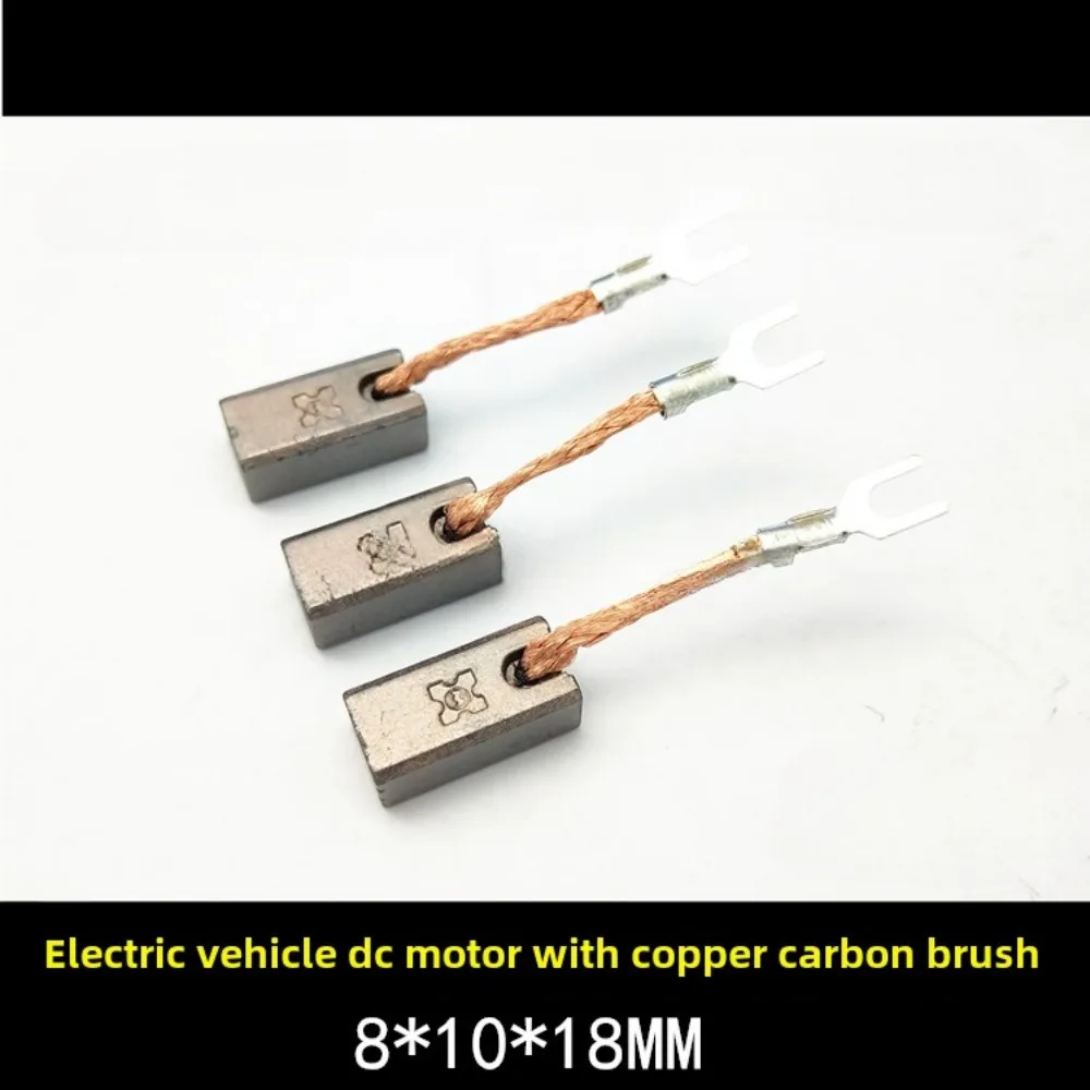 10Pcs copper carbon brush, DC motor carbon brush, AC motor carbon brush 8 * 10 * 18 forklift brush