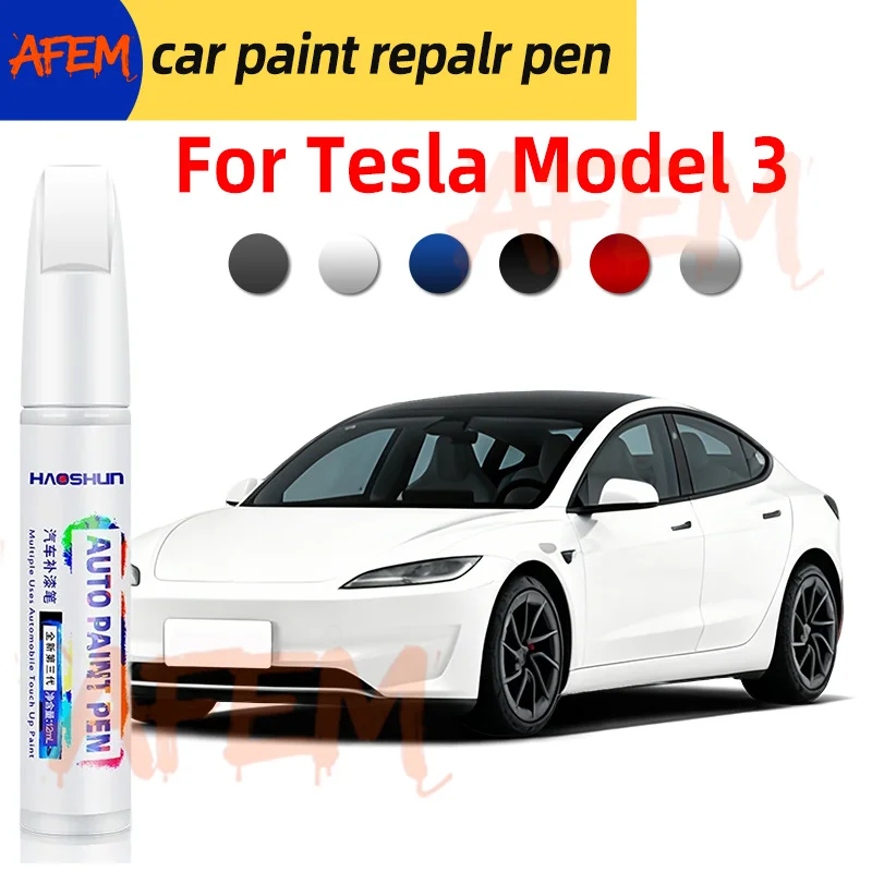 Car Paint Pen Repair For Tesla Model 3 2012-2025 Auto Scratch Fix Black Touch Up