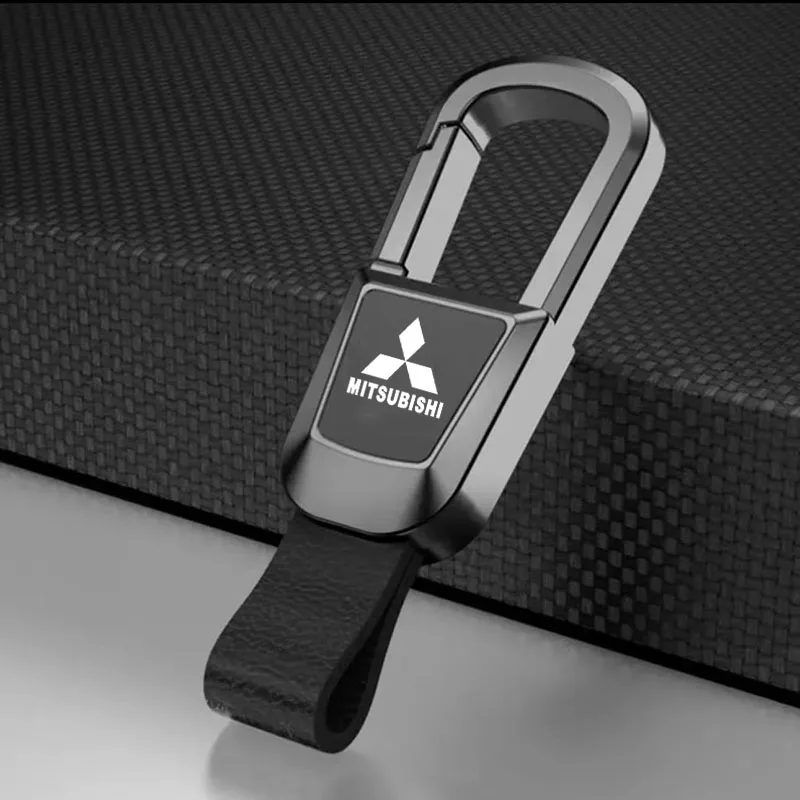Alloy Car Keychain Key Ring Anti-Loss Keyring Pendant For Mitsubishi Ralliart ASX Lancer Cordia Pajero Mirage Triton Outlander
