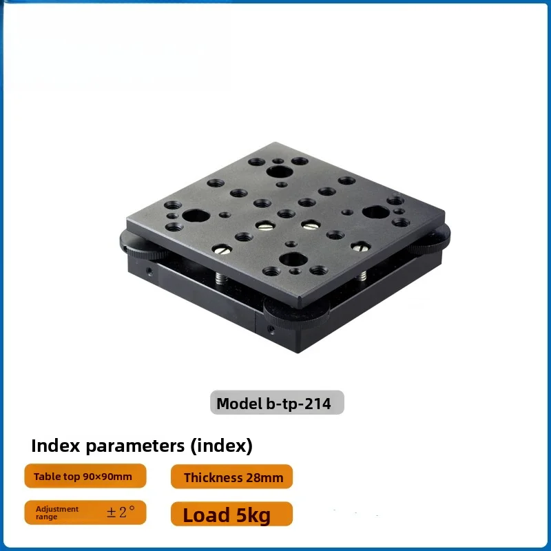 B-TP214 Dual-Axis Precision Tilt Stage – 2-Angle Pitch/Yaw Adjustment Platform with Micrometer Drive for Optical Experiments