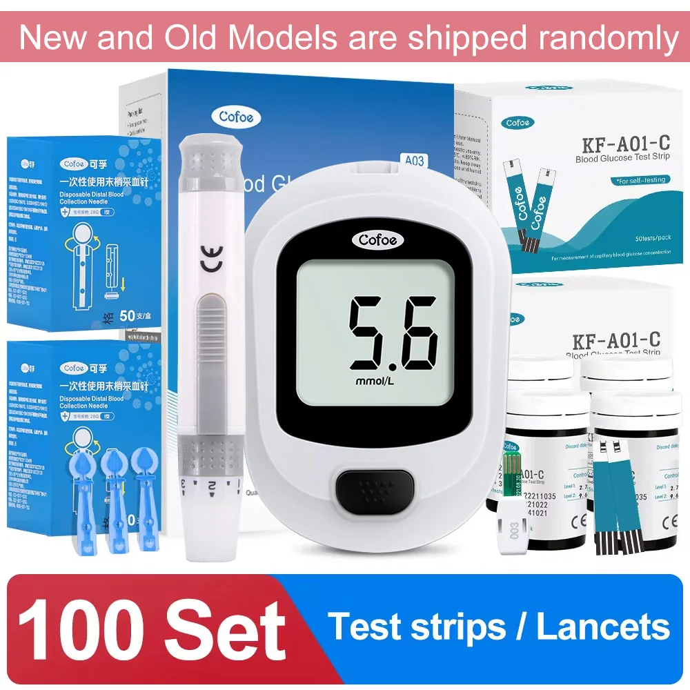 Cofoe Yice Bloedglucosemeter met Teststrips Diabetes Glucometer kit Bloedsuikermeter voor Diabetische Medische DiabetesTester - afbeelding 1