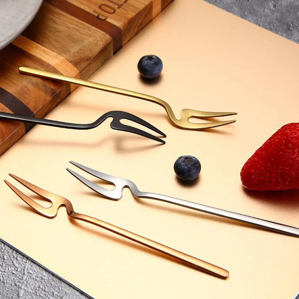 

1Set Stainless Steel Mixing Spoons Dessert Forks Coffee Spoons Assorted Color Long Handle Ergonomic Design for Fruits Ice Cream