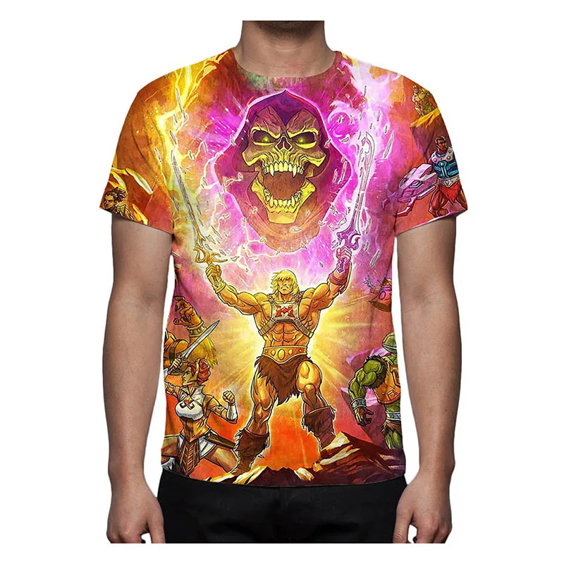 Anime He Man And The Masters of The Universe 티셔츠 3D 프린트 남성 여성 티셔츠 패션 streetwear 하라주쿠 티셔츠 아동 의류