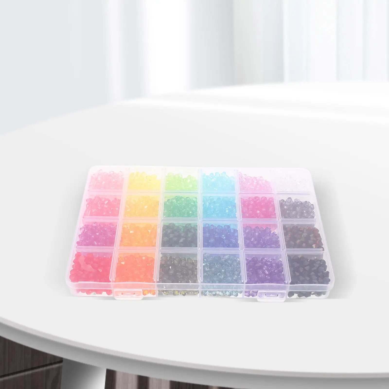 

2160Pcs Crystal Acrylic Beads 6Mm 24 Colors Faceted Beads for Jewelry Making Bracelets Necklace Earrings DIY Crafts