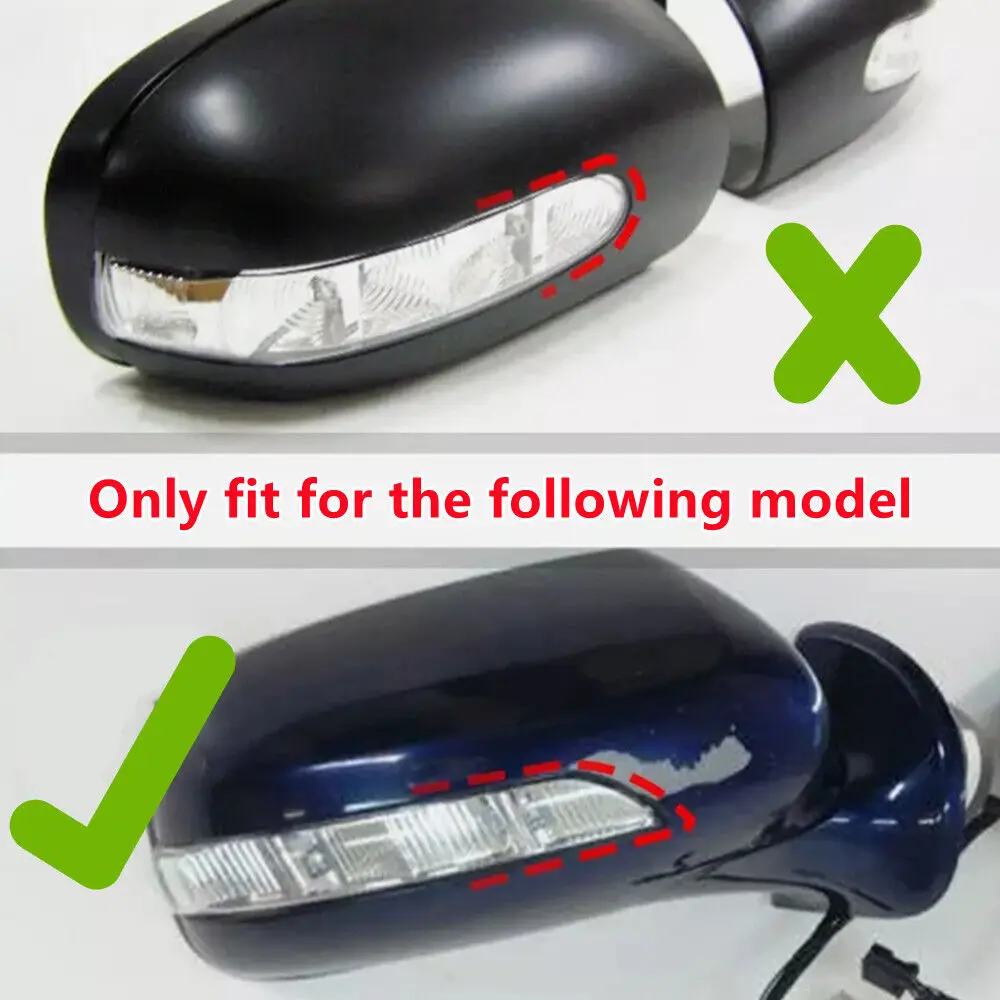 For Mercedes Benz E-Class W211 2006 2007 2008 Car Rearview Side Mirror Cover Wing Cap Exterior Door Housing Shell Trim ABS