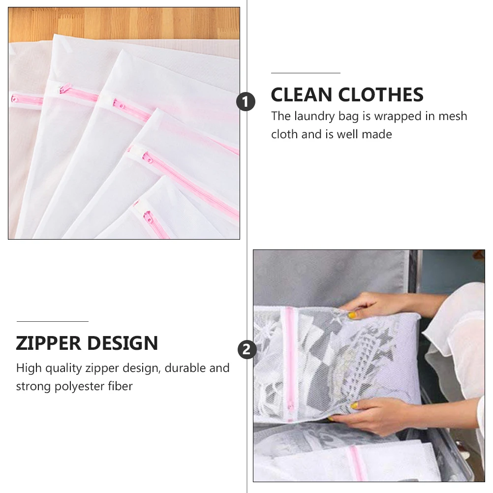 

7pcs Laundry Bag Set Washing Machine Socks Bra Lingerie Underwear Mesh Travel Storage Organizer Anti-Deformation