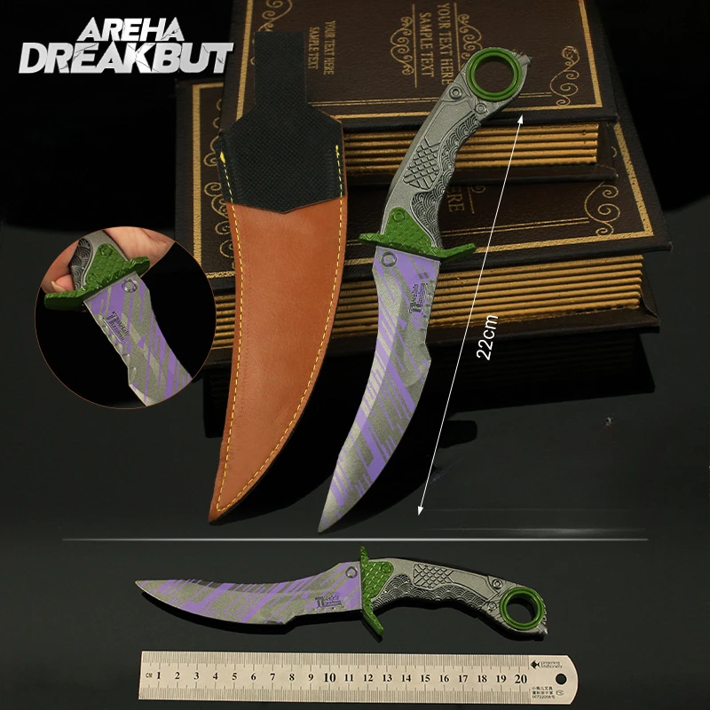 22 cm Arena Breakout Game Randapparatuur Rapid Attack Kromzwaard Weapo Model Legering Mes Ornamenten Collectie Ambachten Geschenken Speelgoed Kinderen