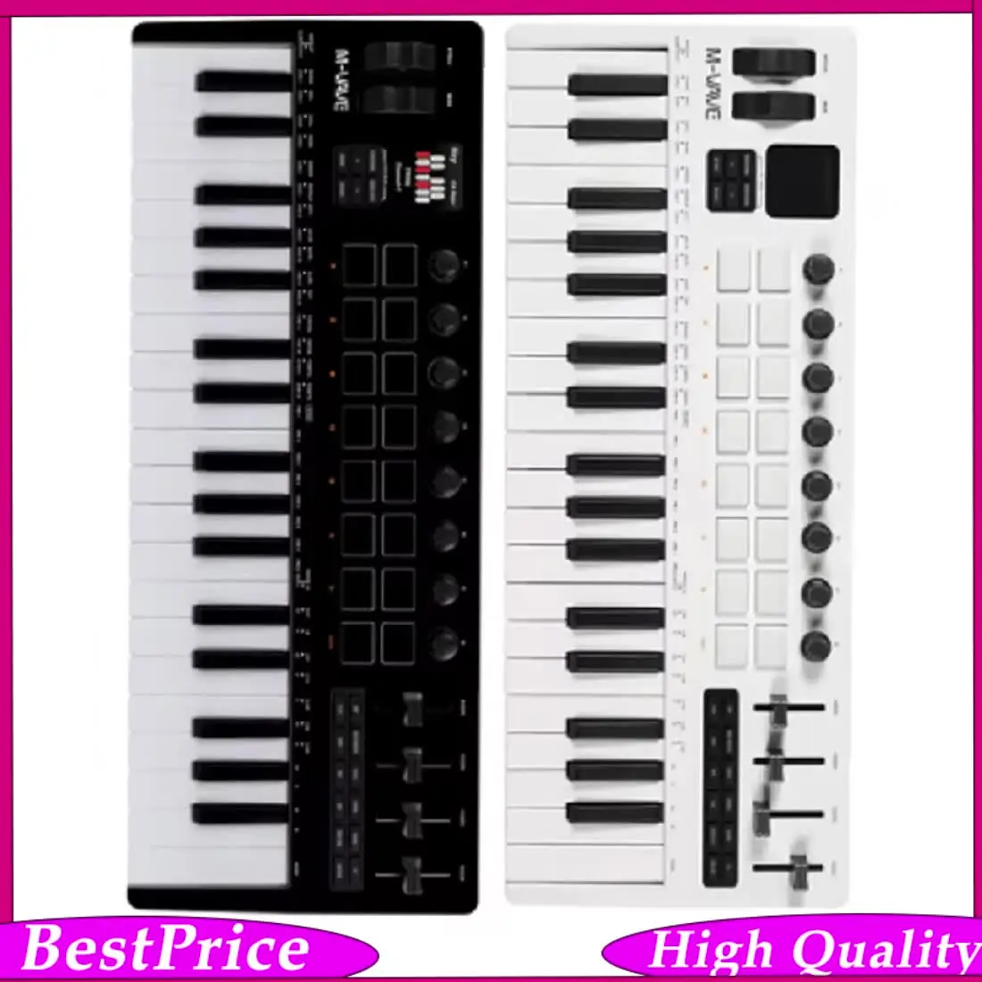 M-VAVE SMK 37 PRO 37 Key RGB MIDI Keyboard with 16 Drum Pads Sound