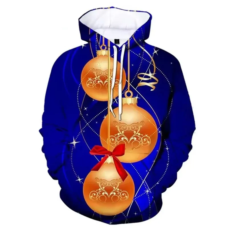 

Harajuku Long Sleeve Tops 2025 Men's Christmas Pattern Hoodies Fashion Color 3D Printed Design Fashion Fun Men's Hoodie 100-6XL