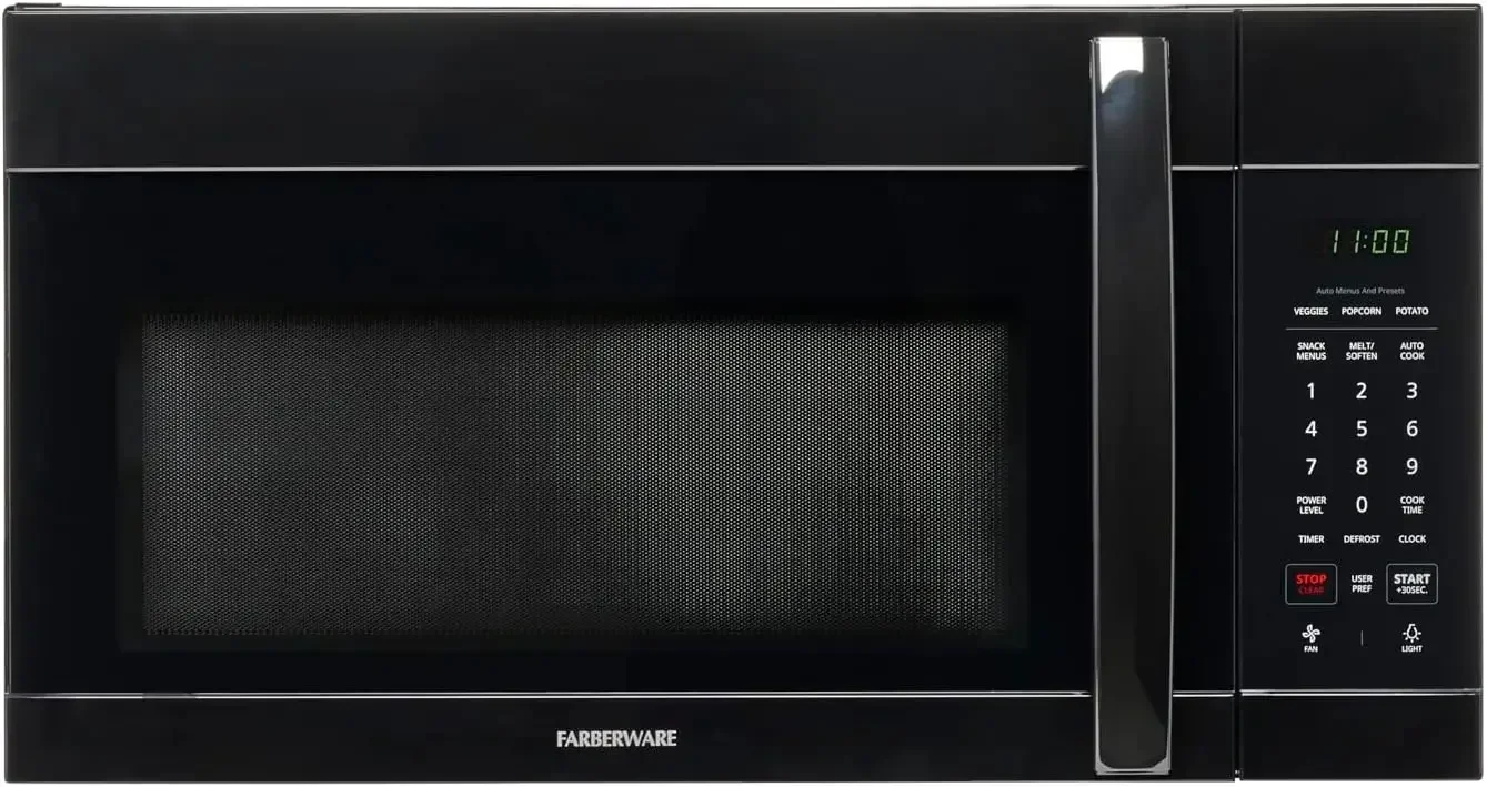 Farberware Over-the-Range Microwave Oven, 1.7 Cu.  Ft. - 1000W - Auto Reheat, Multi-Stage Cooking, Melt/Soften Feature