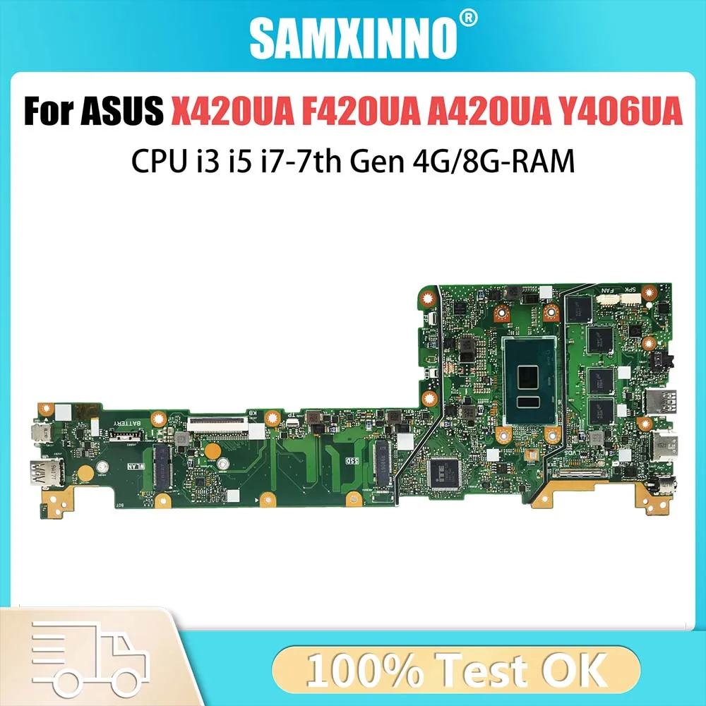 

X420UA Laptop Motherboard For Asus Vivobook F420UA A420UA Y406UA X420U CPU i3 i5 i7-7th Gen 4G/8G-RAM Notebook Mainboard