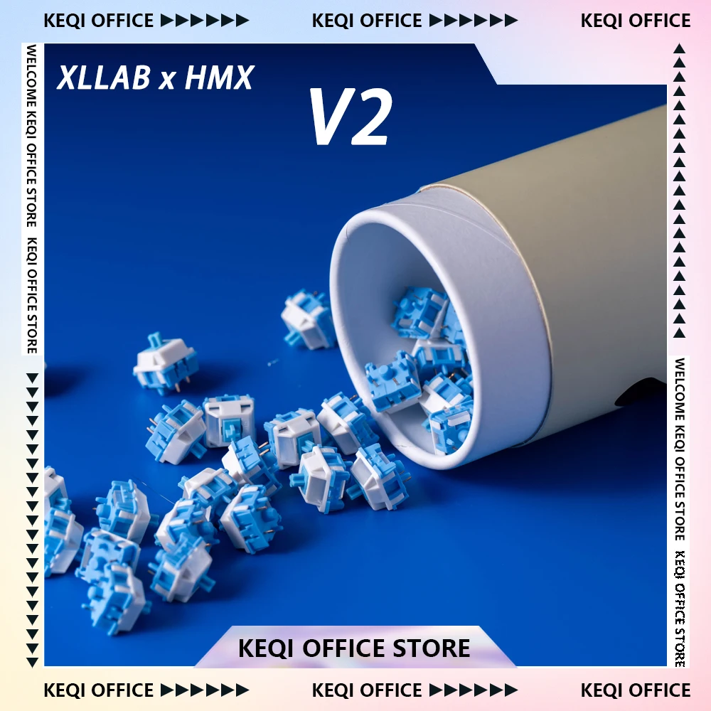 XLLAB X HMX Cloud V2 Keyboard Switch 22mm Spring 37g/45g/53g Trigger Custom 5PIN HIFI Linear Switch For Mechanical Keyboard