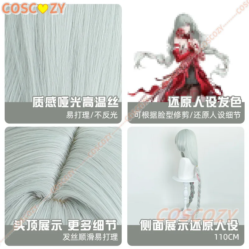 Wuthering Waves Phrolova Cosplay Pruik Lichtgroen Roze Gradiënt Dubbele Vlechten Synthetische Pruiken Voor Vrouwen Meisjes Fractsidus Halloween