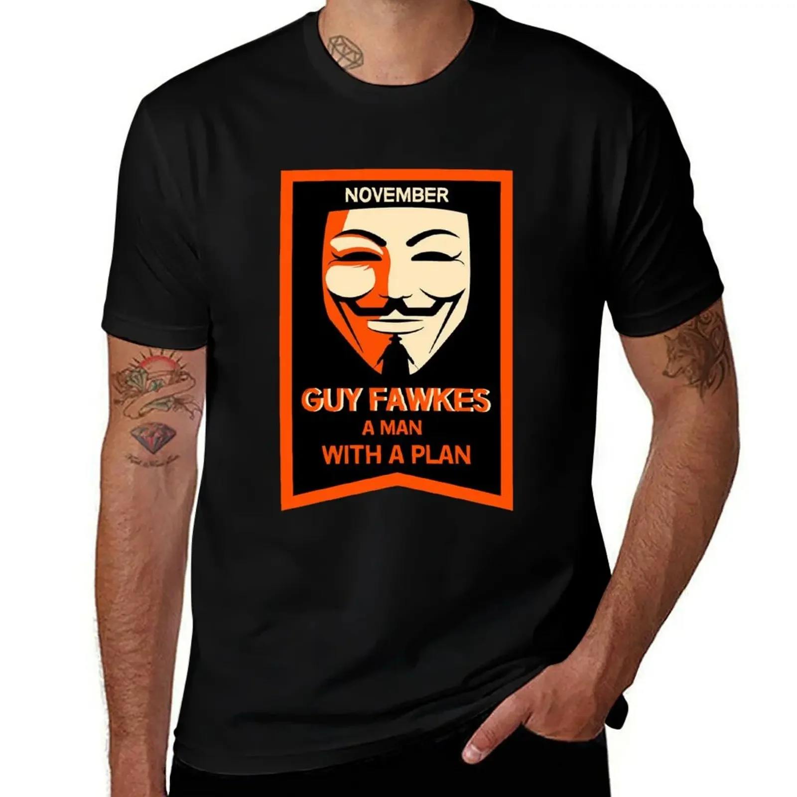 Guy Fawkes Night - 5th November - Guy Fawkes tshirt - Bonfire Night Gifts Party Gifts T-Shirt street wear Men's t-shirt