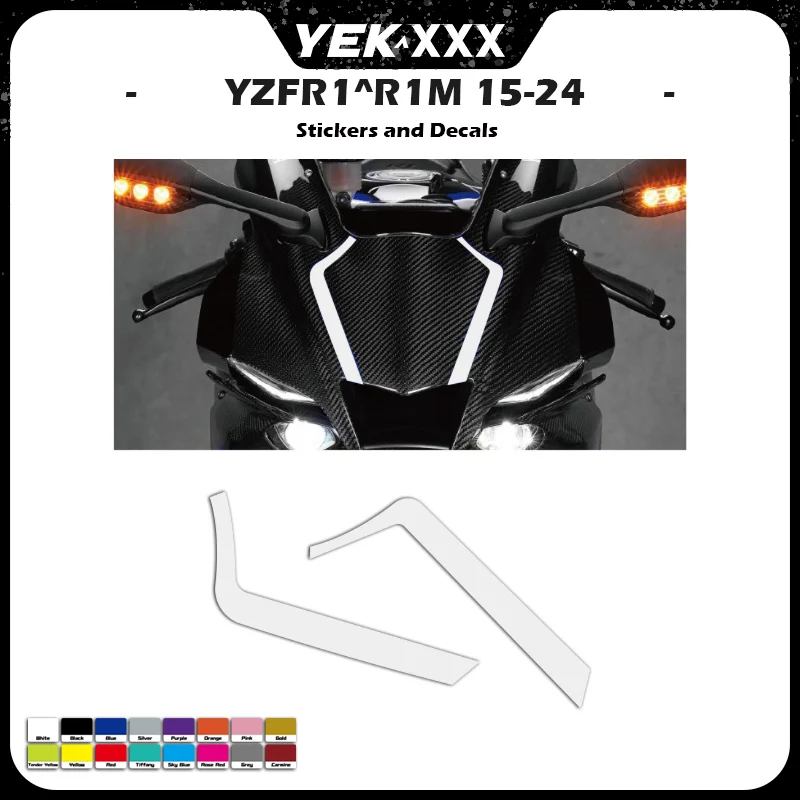 For YAMAHA YZFR1 R1 R1M 2015-2024 New Sticker Decal 2020-2021-2022-2023 Motorcycle Front Fairing Shell Line Sticker Decal