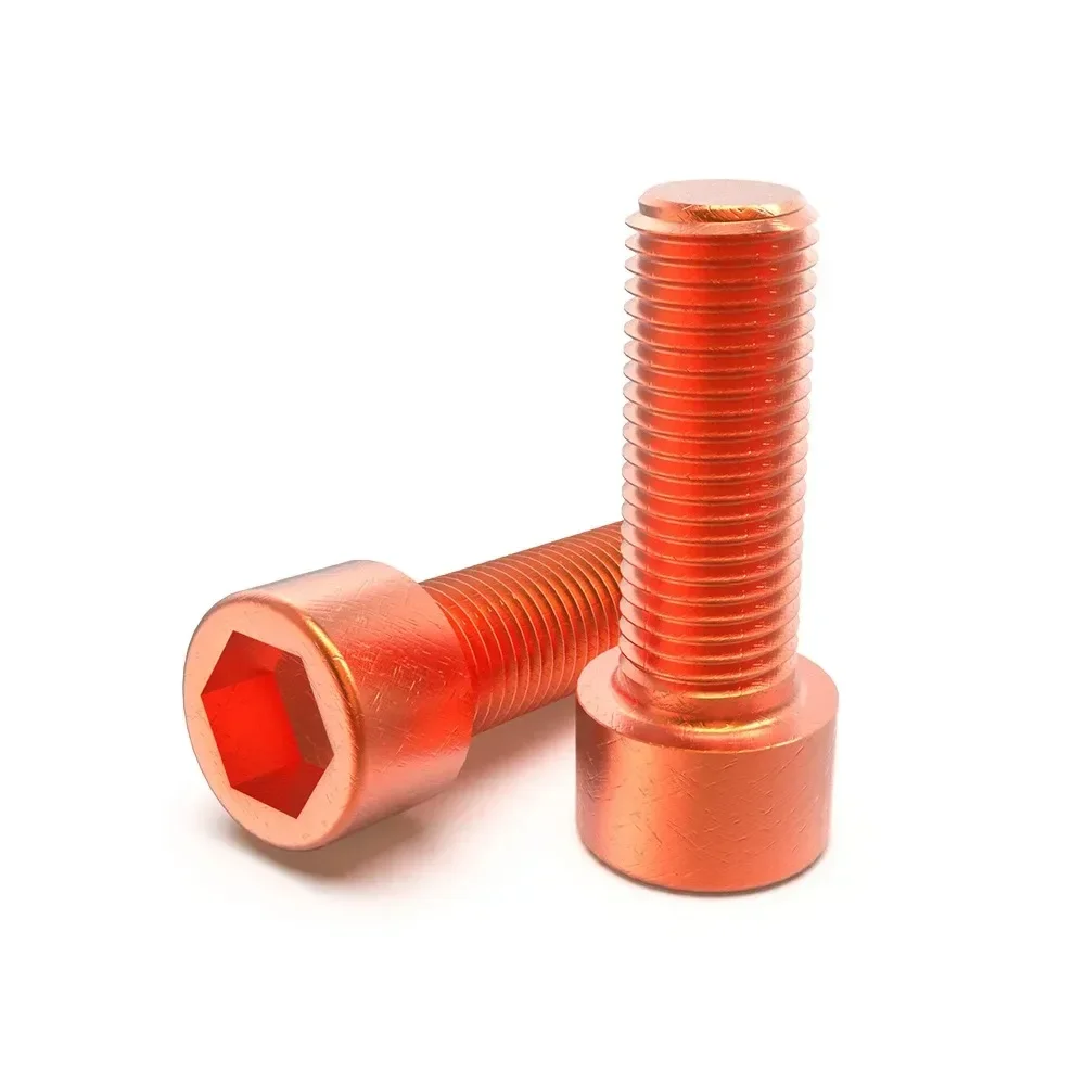 

M3 M4 M5 M6 M8 M10 M12 Metric x 4 5 6 8 10-60mm Pure Copper Cup Head Hex Allen Socket Screw Bolts Conductive