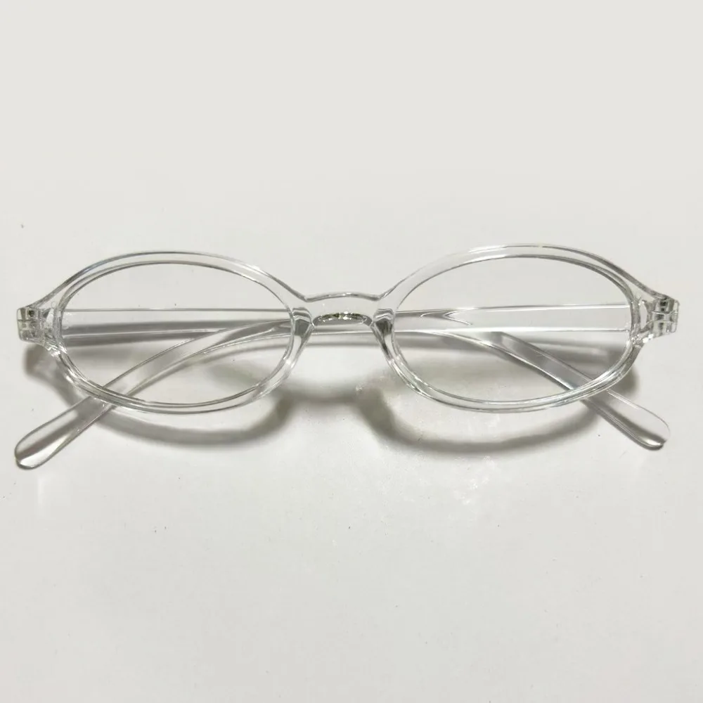Trendy Y2K Anti Blue-ray Glasses Ins Retro Oval Glasses Leopard Print Transparent Small Frame Eyewear Student