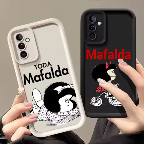Cute Mafalda Sky Eye Stairs Soft Silicone Phone Case For Samsung Galaxy S20 S21 S23 S24 FE S22 S25 Plus Ultra