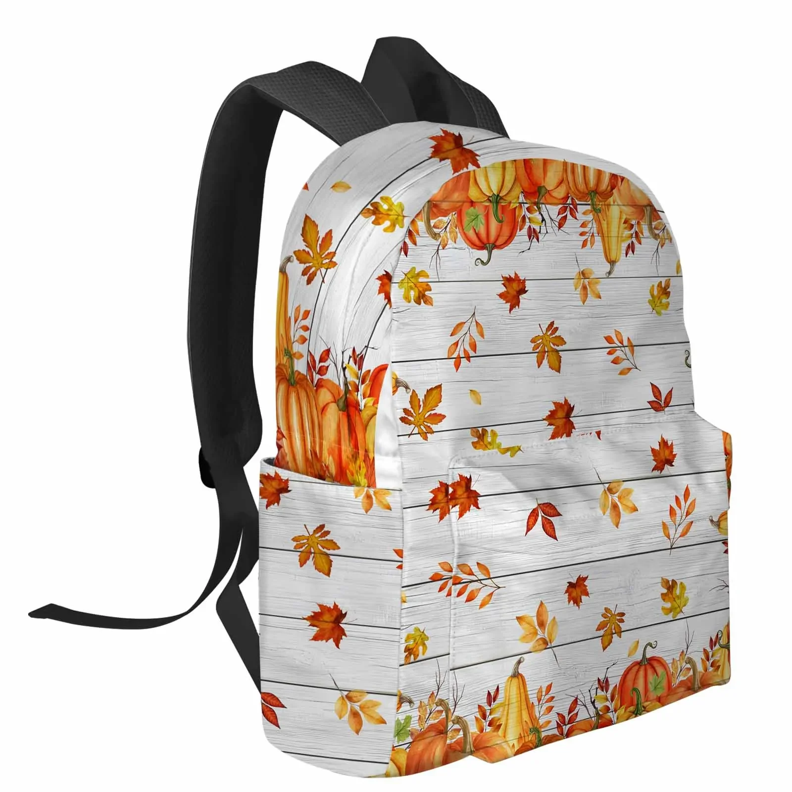 Vintage White Wood Grain Deciduous Backpacks Teenagers Student School Bags Men Women Travel Mochila