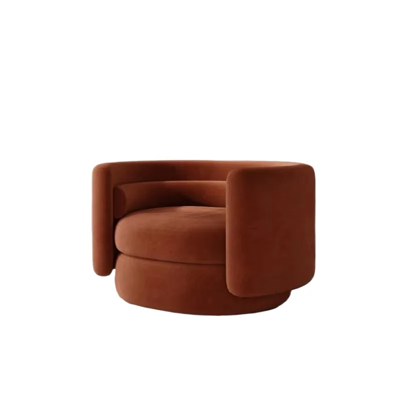 Italienischer Stoff, moderner und minimalistischer Designer, leichtes, luxuriöses kleines Wohnzimmer, vom Boden bis zur Decke reichendes Freizeit-Internet-Promi-Shap