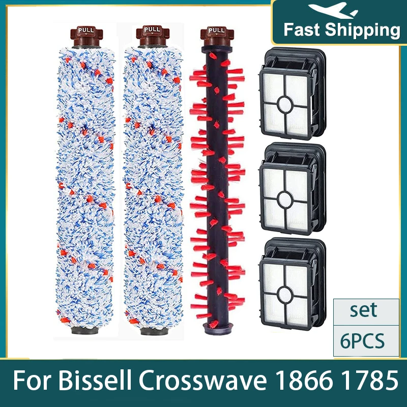 Replacement For Bissell Crosswave 1866 1785 2052 1713 2225 Wet Dry Vacuums Spare Parts Accessories Main Roller Brush Hepa Filter